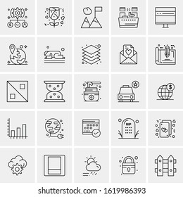 25 Universal Icons Vector illustration  Creative Beauitful Icon Illustration to use in Print and Web Related project.