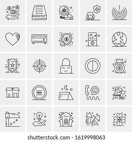 25 Universal Icons Vector illustration