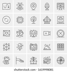 25 Universal Icons Vector illustration