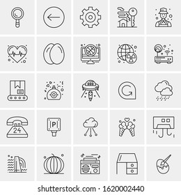 25 Universal Icons Vector illustration