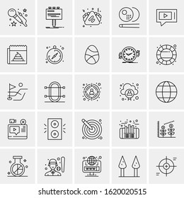 25 Universal Icons Vector illustration  Creative Beauitful Icon Illustration to use in Print and Web Related project.