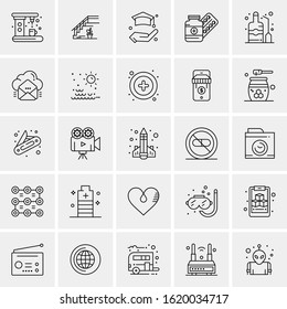 25 Universal Icons Vector illustration