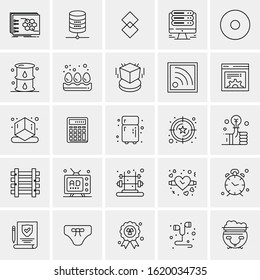 25 Universal Icons Vector illustration  Creative Beauitful Icon Illustration to use in Print and Web Related project.