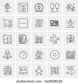 25 Universal Icons Vector illustration  Creative Beauitful Icon Illustration to use in Print and Web Related project.
