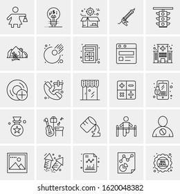 25 Universal Icons Vector illustration