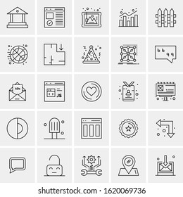25 Universal Icons Vector illustration