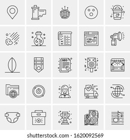 25 Universal Icons Vector illustration