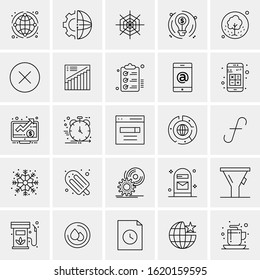 25 Universal Icons Vector illustration