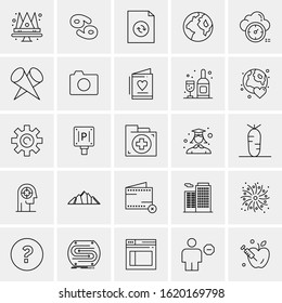 25 Universal Icons Vector illustration