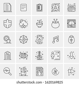 25 Universal Icons Vector illustration