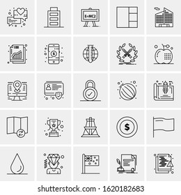 25 Universal Icons Vector illustration