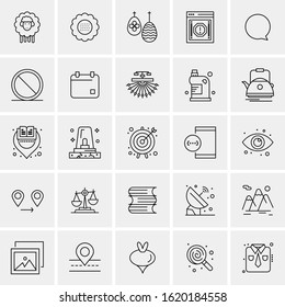 25 Universal Icons Vector illustration