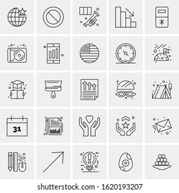 25 Universal Icons Vector illustration