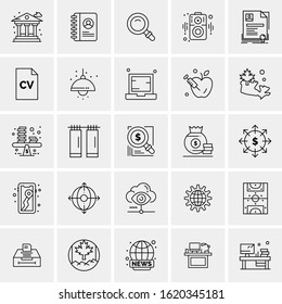 25 Universal Icons Vector illustration