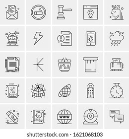 25 Universal Icons Vector illustration