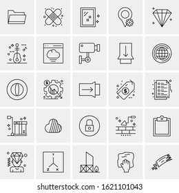 25 Universal Icons Vector illustration