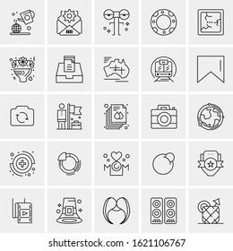 25 Universal Icons Vector illustration