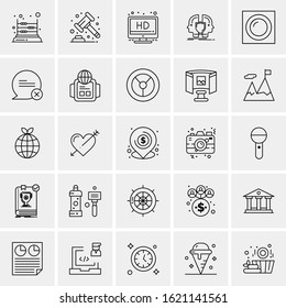 25 Universal Icons Vector illustration