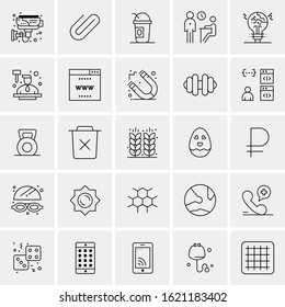 25 Universal Icons Vector illustration
