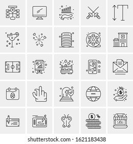 25 Universal Icons Vector illustration