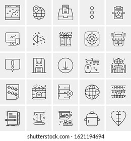 25 Universal Icons Vector illustration