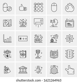 25 Universal Icons Vector illustration