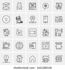 25 Universal Icons Vector illustration