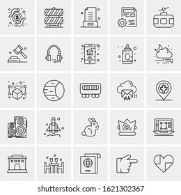 25 Universal Icons Vector illustration