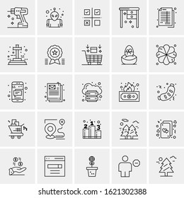 25 Universal Icons Vector illustration
