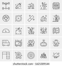 25 Universal Icons Vector illustration