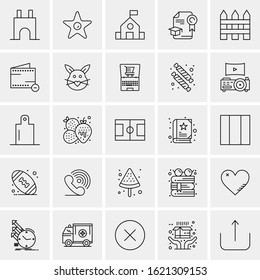 25 Universal Icons Vector illustration