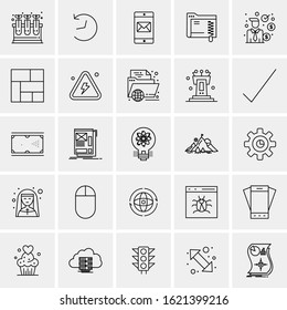 25 Universal Icons Vector illustration