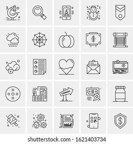 25 Universal Icons Vector illustration