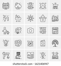 25 Universal Icons Vector illustration