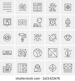 25 Universal Icons Vector illustration