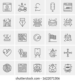 25 Universal Icons Vector illustration