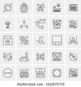 25 Universal Icons Vector illustration