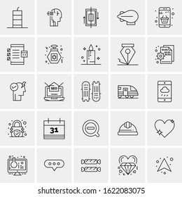 25 Universal Icons Vector illustration