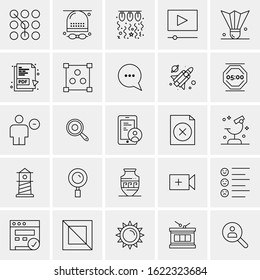 25 Universal Icons Vector illustration