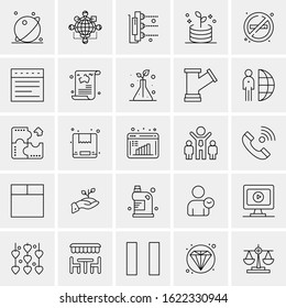 25 Universal Icons Vector illustration