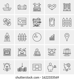 25 Universal Icons Vector illustration