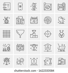 25 Universal Icons Vector illustration