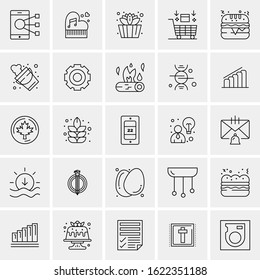 25 Universal Icons Vector illustration