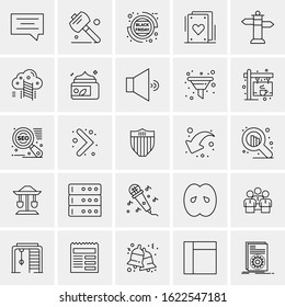 25 Universal Icons Vector illustration
