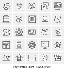 25 Universal Icons Vector illustration