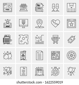 25 Universal Icons Vector illustration