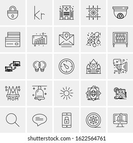 25 Universal Icons Vector illustration