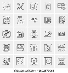 25 Universal Icons Vector illustration
