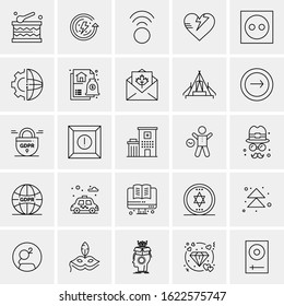 25 Universal Icons Vector illustration