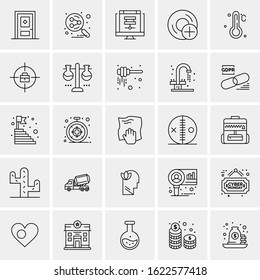 25 Universal Icons Vector illustration